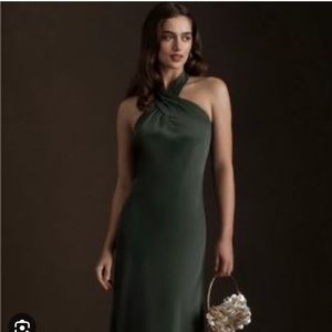 BHLDN ruby satin charmeuse dress